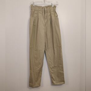High-Rise Paperbag Waist Men’s Chino Pants - Tan
